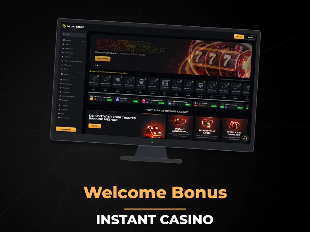 instant casino - Welcome Bonus