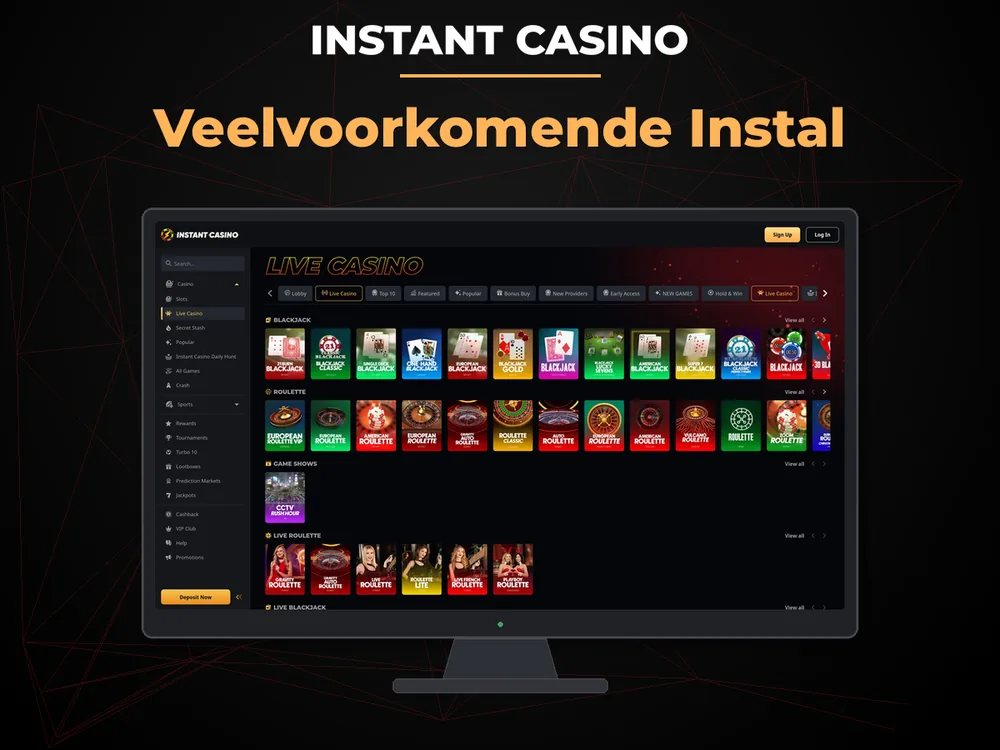 instant casino - Veelvoorkomende Instal