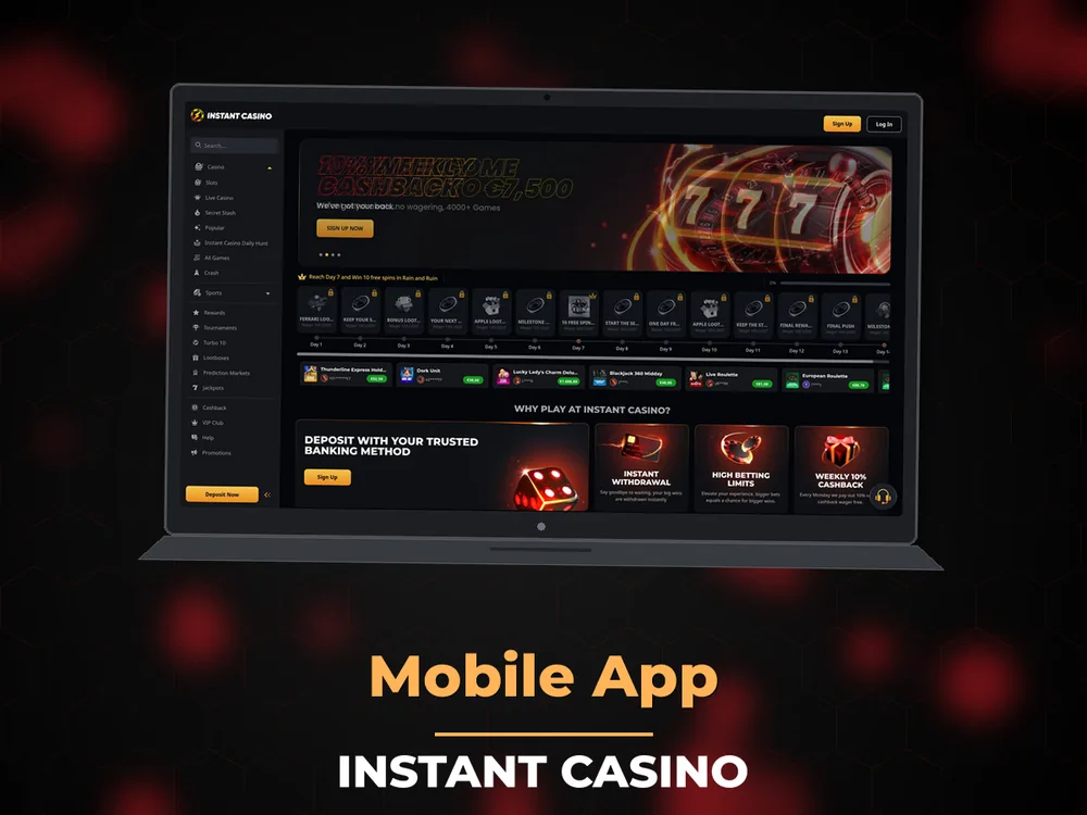instant casino - Mobile App